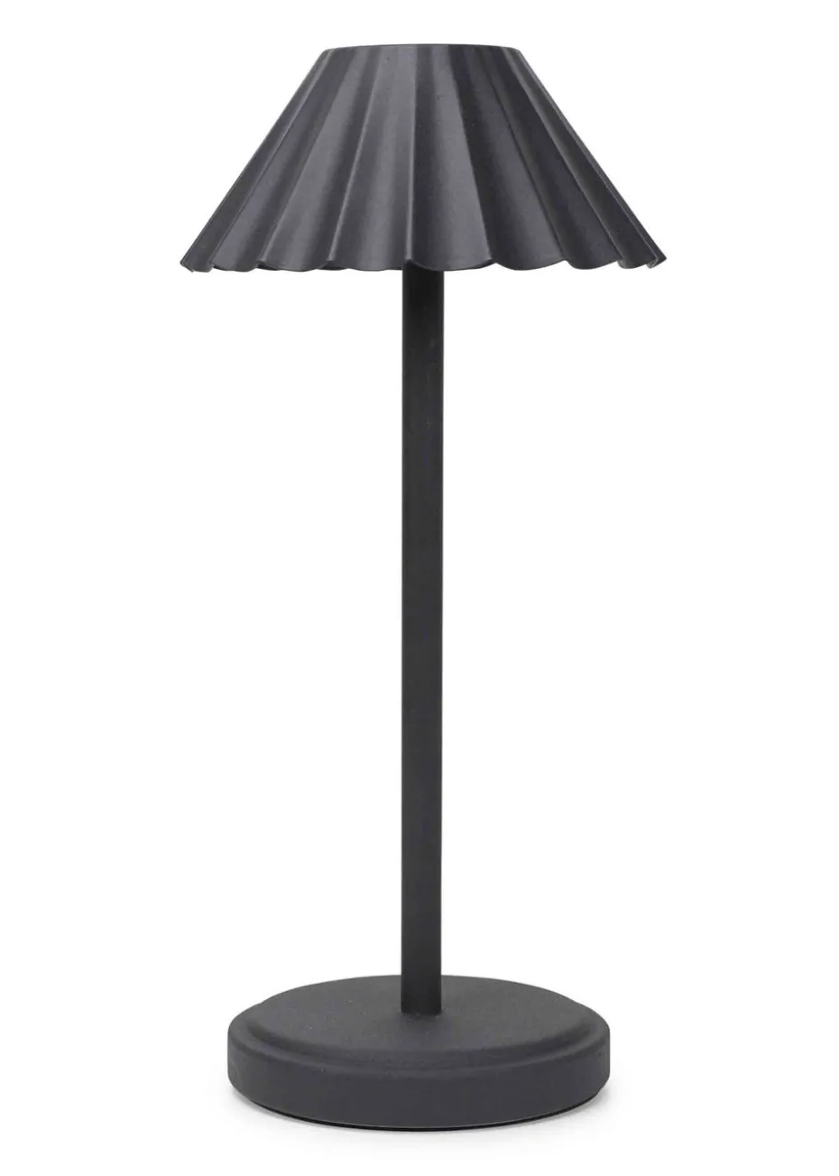 ValueLights Avery Dimmable Black Table Lamp with Black Shade Integrated LED