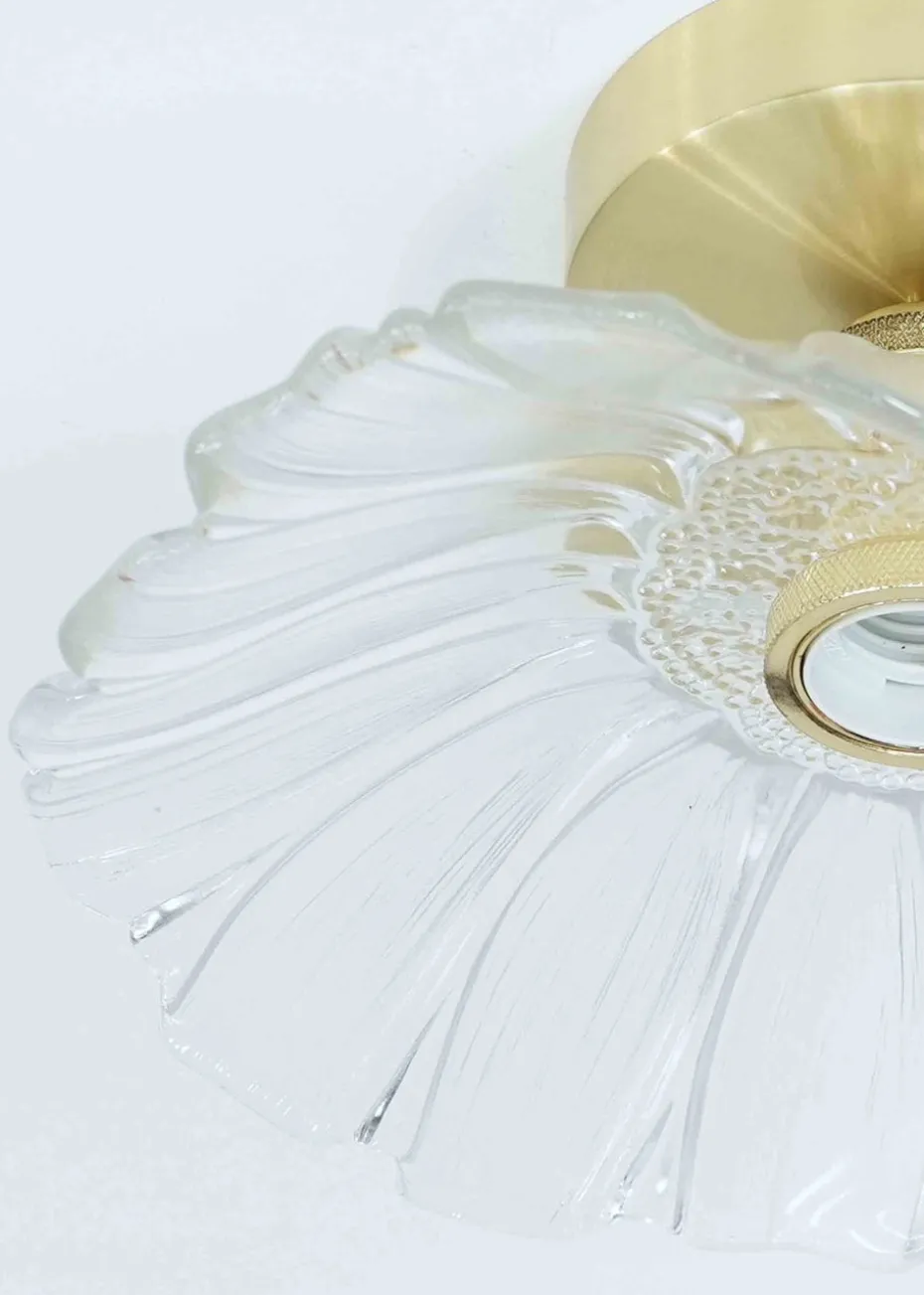 ValueLights Cassia Gold Semi-Flush Light (26.5cm x 14.5cm x 26.5cm)