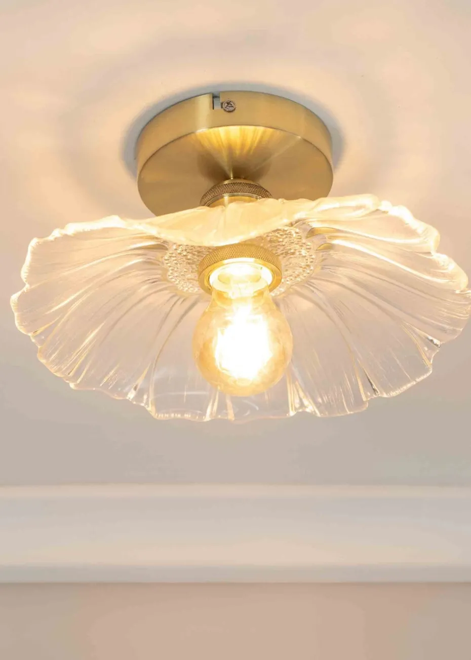 ValueLights Cassia Gold Semi-Flush Light (26.5cm x 14.5cm x 26.5cm)