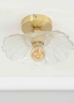 ValueLights Cassia Gold Semi-Flush Light (26.5cm x 14.5cm x 26.5cm)