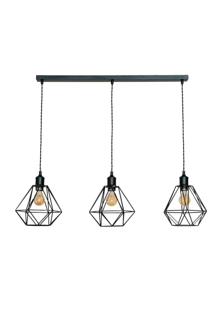 ValueLights Diablo Geometric Shade 3 Drop Diner Bar Ceiling Pendant Light