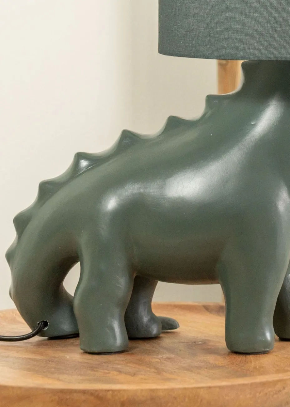 ValueLights Green Dinosaur Table Lamp (46.5cm x 33cm x 21.5cm)
