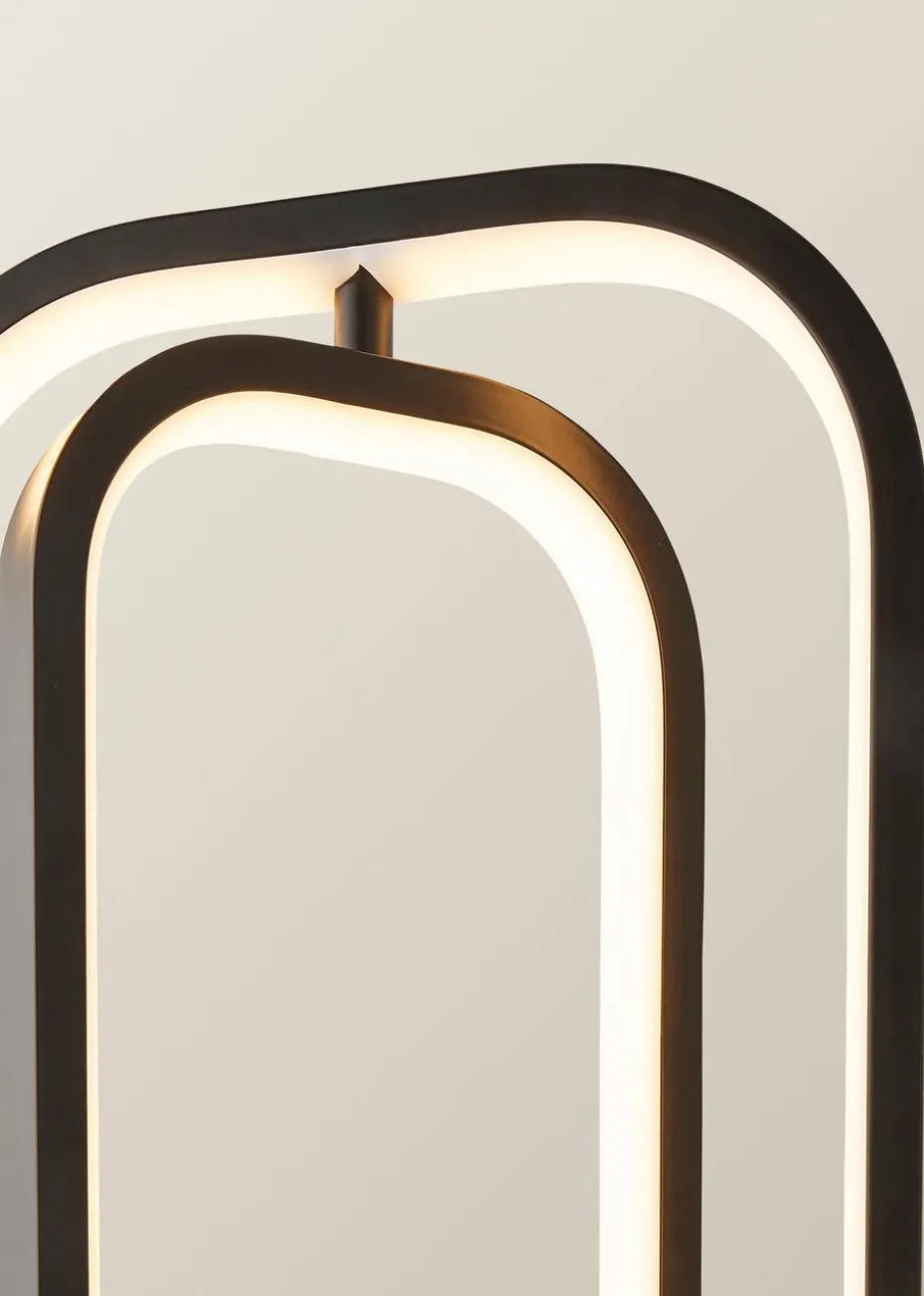 ValueLights Infinity Matte Black LED Table Lamp