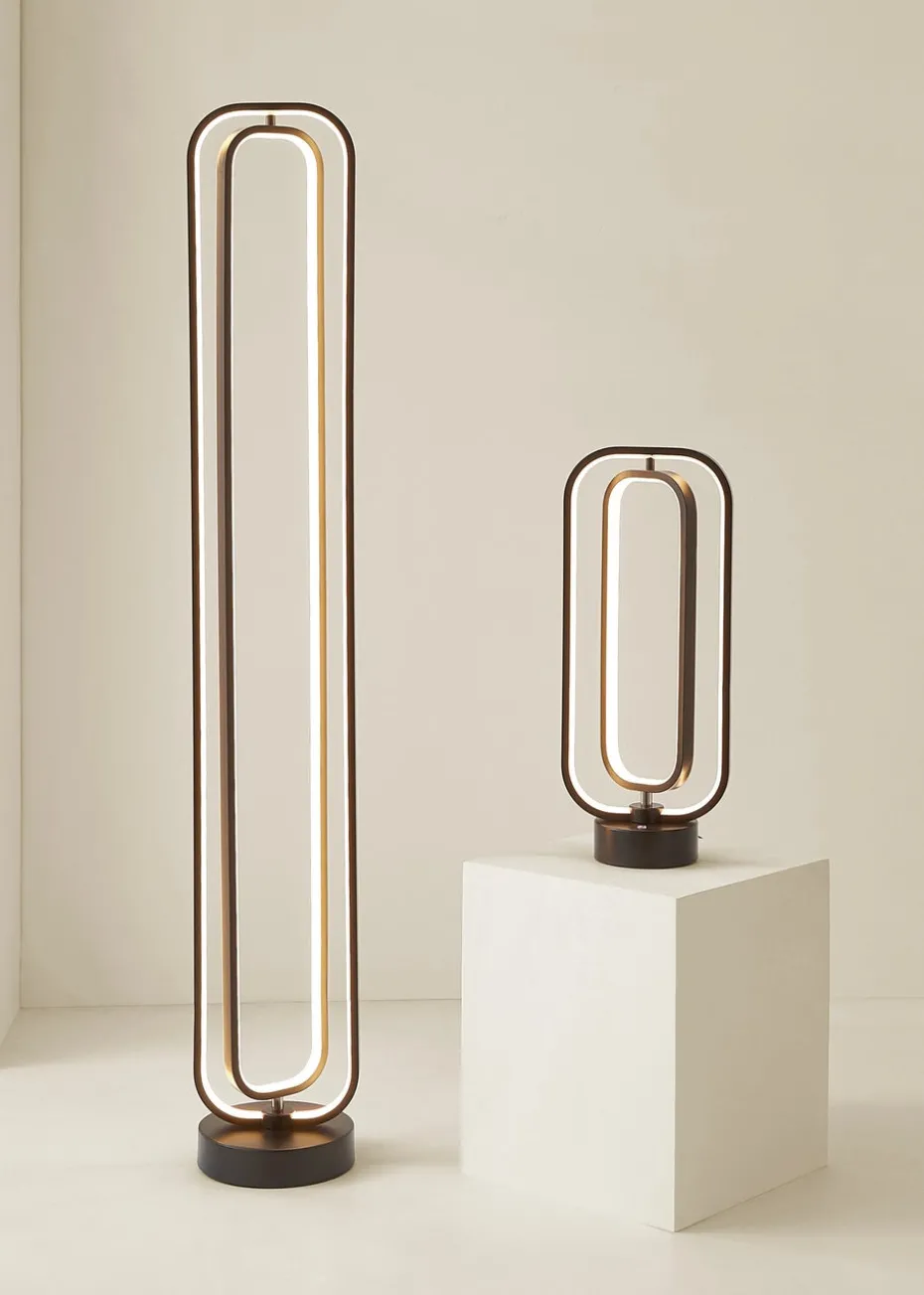ValueLights Infinity Matte Black LED Table Lamp