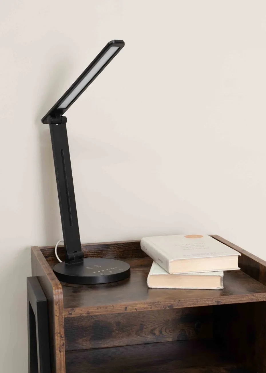 ValueLights Kiko Adjustable Dimmable Matte Black Table Lamp Integrated LED (33cm x 15.5cm x 15.5cm)