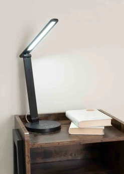ValueLights Kiko Adjustable Dimmable Matte Black Table Lamp Integrated LED (33cm x 15.5cm x 15.5cm)