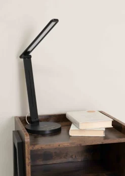 ValueLights Kiko Adjustable Dimmable Matte Black Table Lamp Integrated LED (33cm x 15.5cm x 15.5cm)