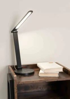 ValueLights Kiko Adjustable Dimmable Matte Black Table Lamp Integrated LED (33cm x 15.5cm x 15.5cm)