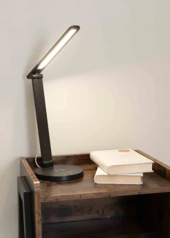 ValueLights Kiko Adjustable Dimmable Matte Black Table Lamp Integrated LED (33cm x 15.5cm x 15.5cm)