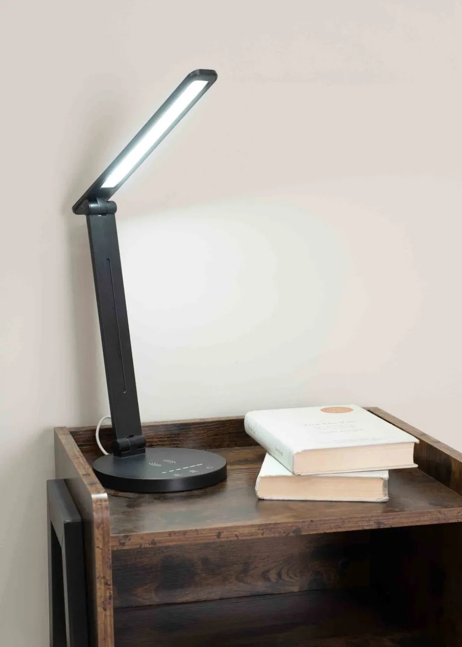 ValueLights Kiko Adjustable Dimmable Matte Black Table Lamp Integrated LED (33cm x 15.5cm x 15.5cm)