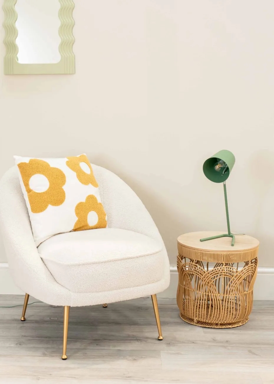 ValueLights Lark Green Table Lamp with Green Tapered Shade (41cm x 18.5cm x 15cm)