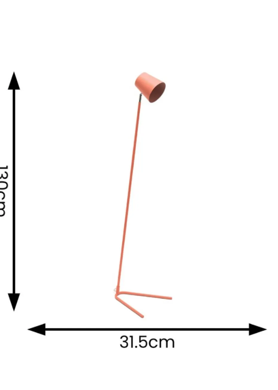 ValueLights Lark Pink Floor Lamp with Medium Pink Tapered Shade