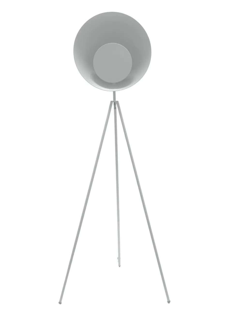 ValueLights Saffy Matte Grey Floor Lamp with Grey Shade (150cm x 59cm x 59cm)