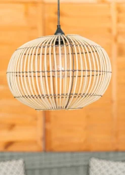 ValueLights Solar Bamboo Pendant Light With Integrated LED's (110.5cm x 32cm x 32cm)
