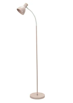 ValueLights Woody Pink Floor Lamp with Pink Tapered Shade (130cm x 36cm x 22cm)