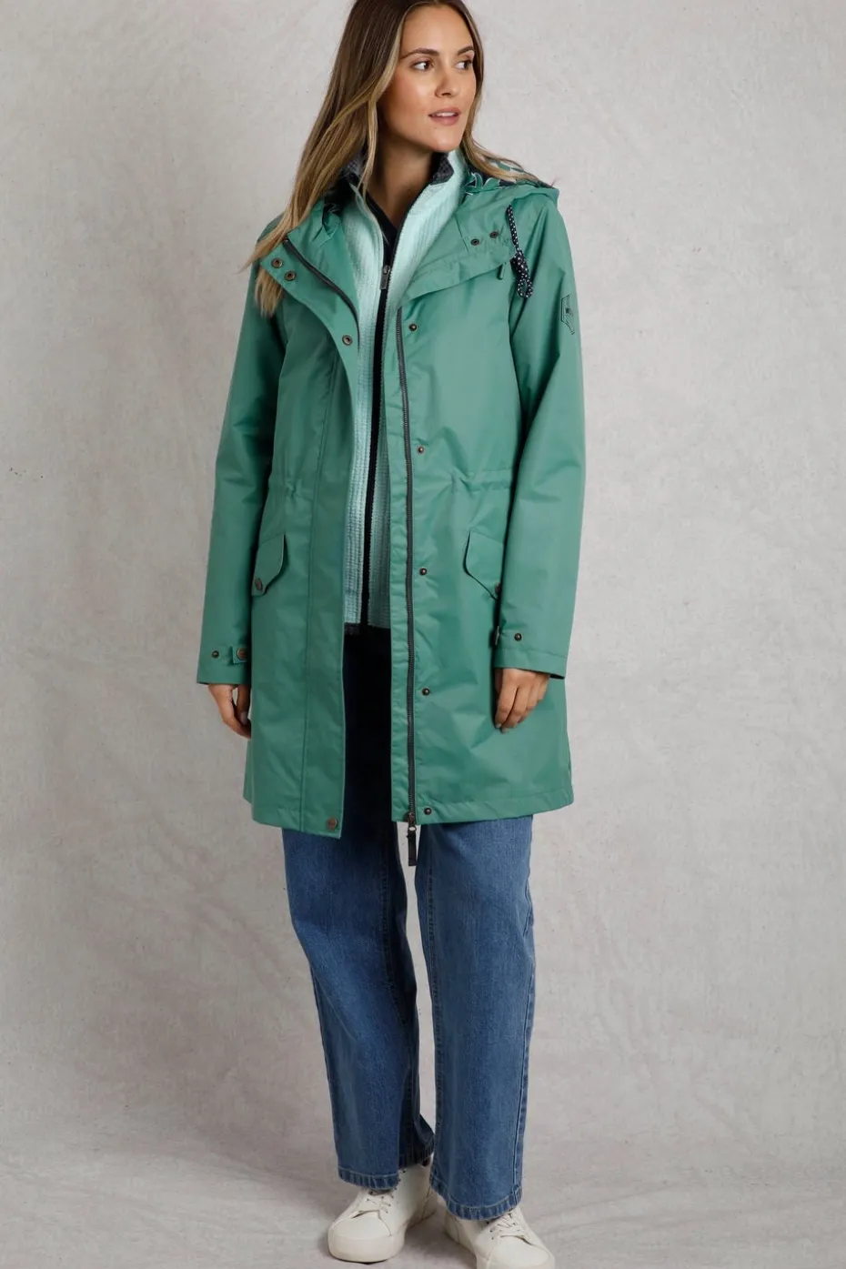 Weird Fish Blue Delara Showerproof Jacket