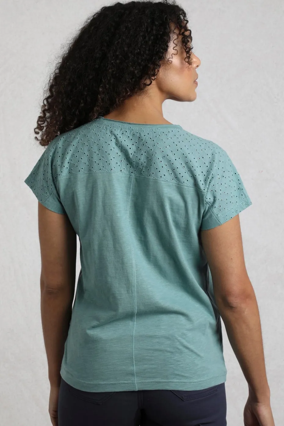 Weird Fish Blue Pernille Cutaway T-Shirt