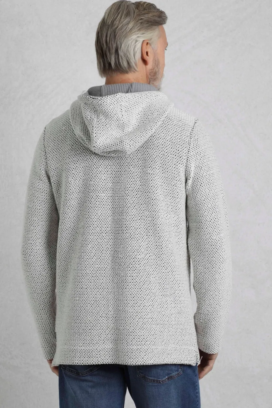 Weird Fish Cream Bakersfield Button Neck Macaroni Hoodie