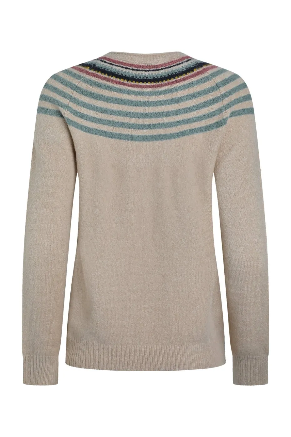Weird Fish Cream Sinatra Patterned Knit Jumper