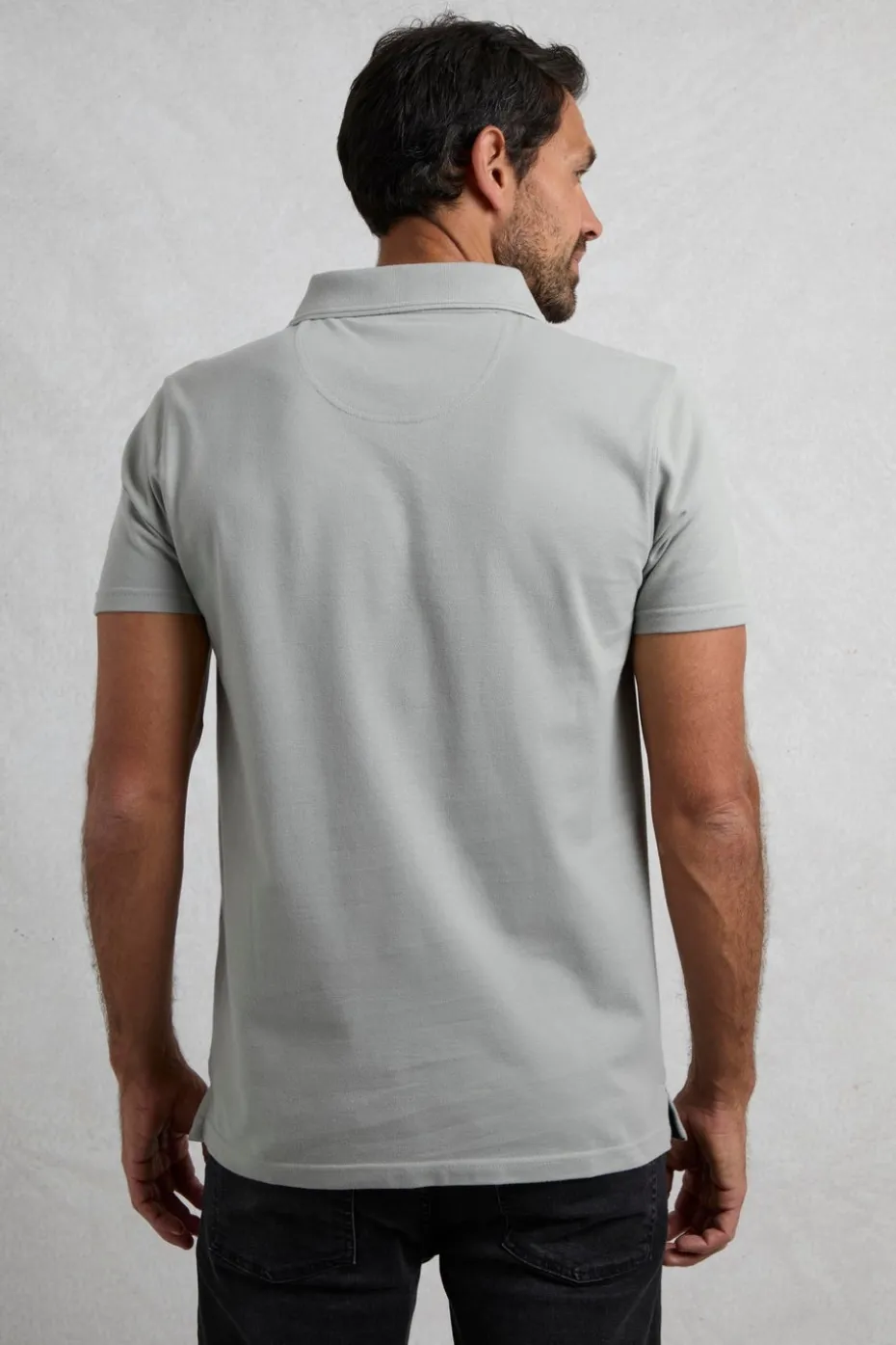 Weird Fish Grey Miles Pique Polo
