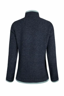 Weird Fish Navy Ariana Full Zip Grid Fleece