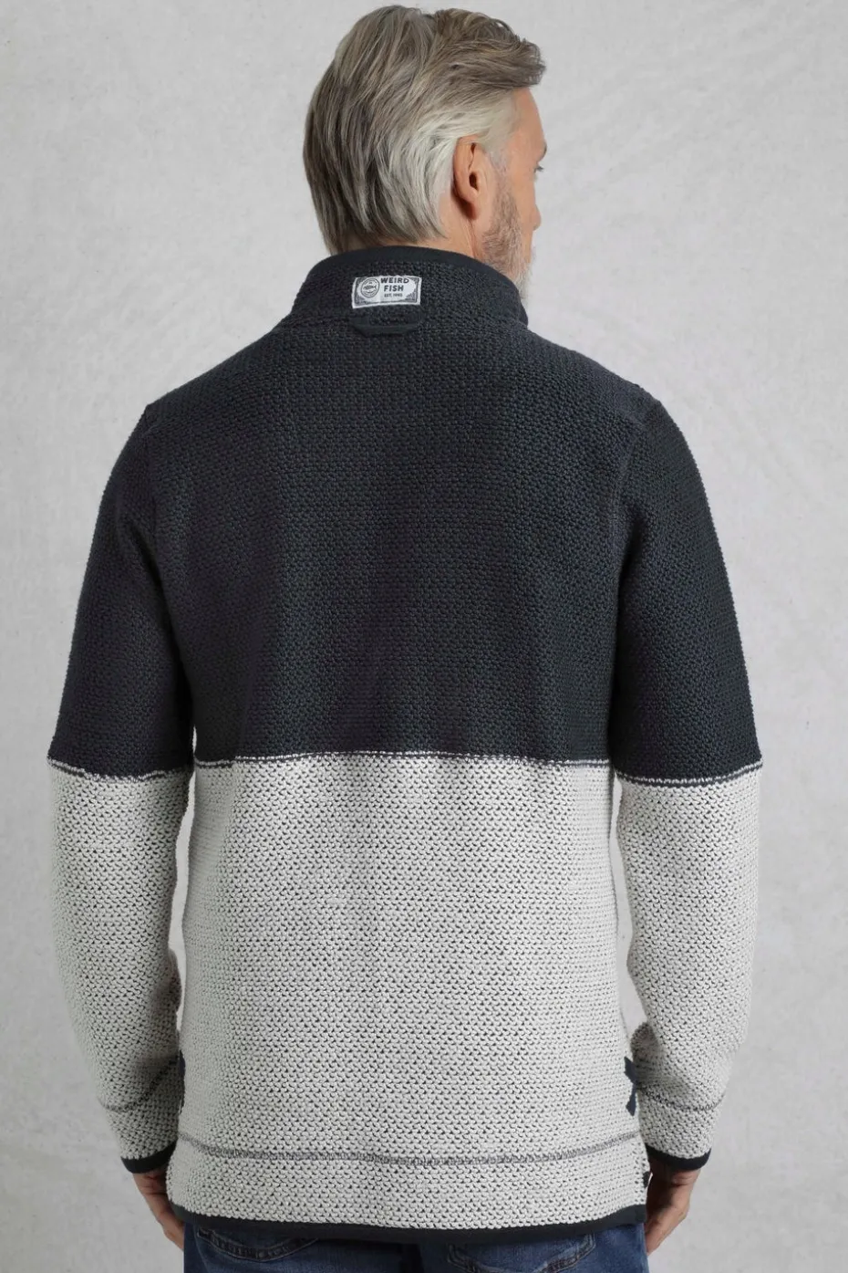 Weird Fish Navy Kielder 1/4 Zip Special Edition Macaroni