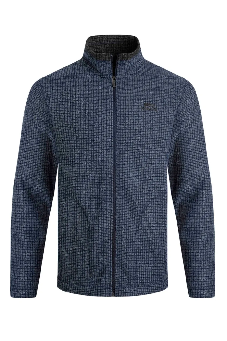 Weird Fish Navy Shires Full Zip Grid Fleece