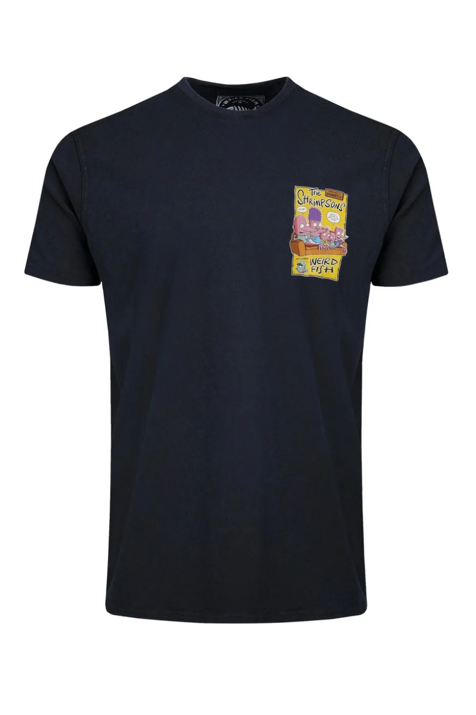 Weird Fish Navy Shrimpsons Back Print Artist T-Shirt
