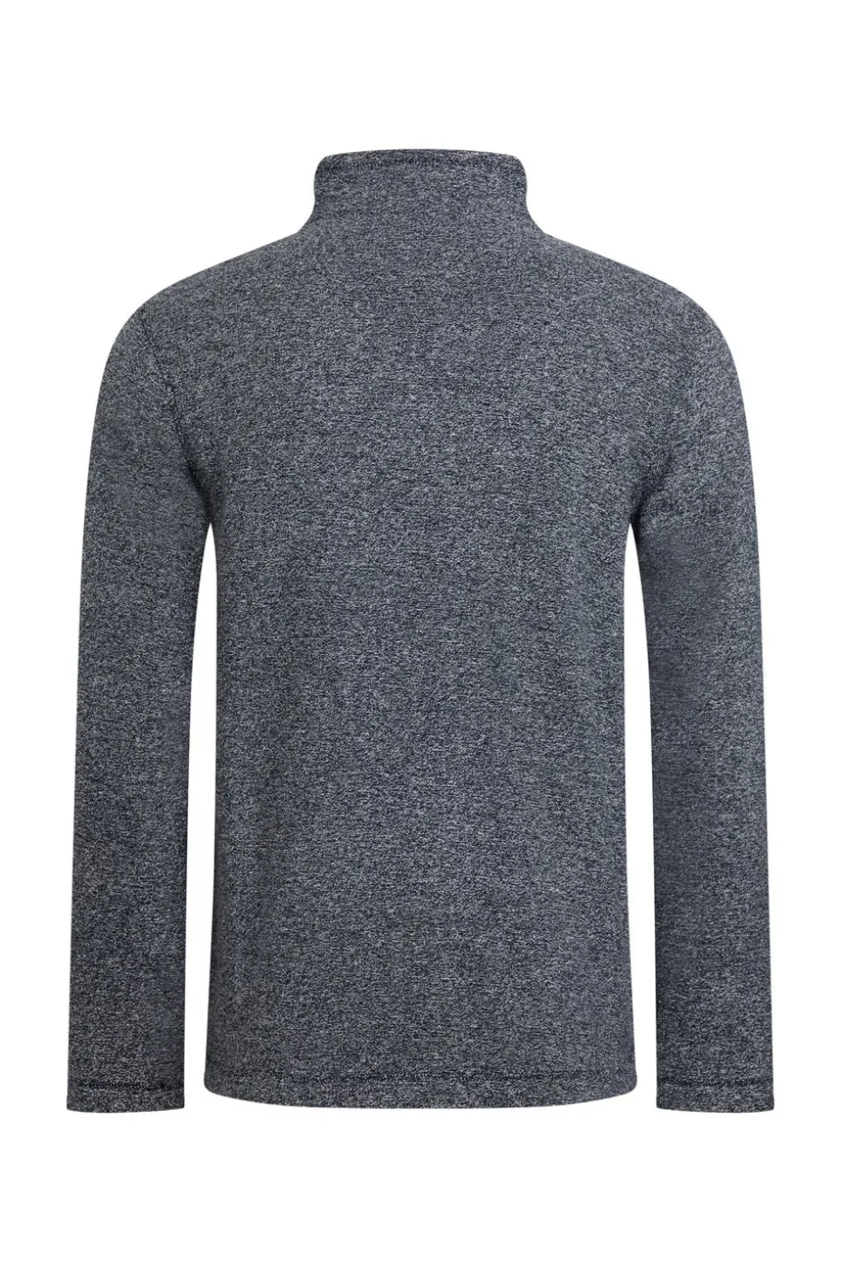 Weird Fish Navy Thames Full Zip Snow Marl Fleece