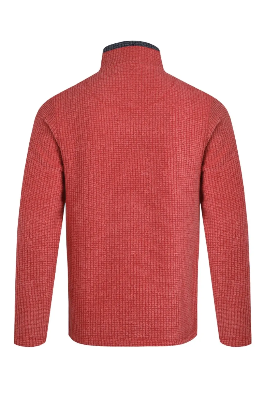 Weird Fish Red Newark 1/4 Zip Grid Fleece