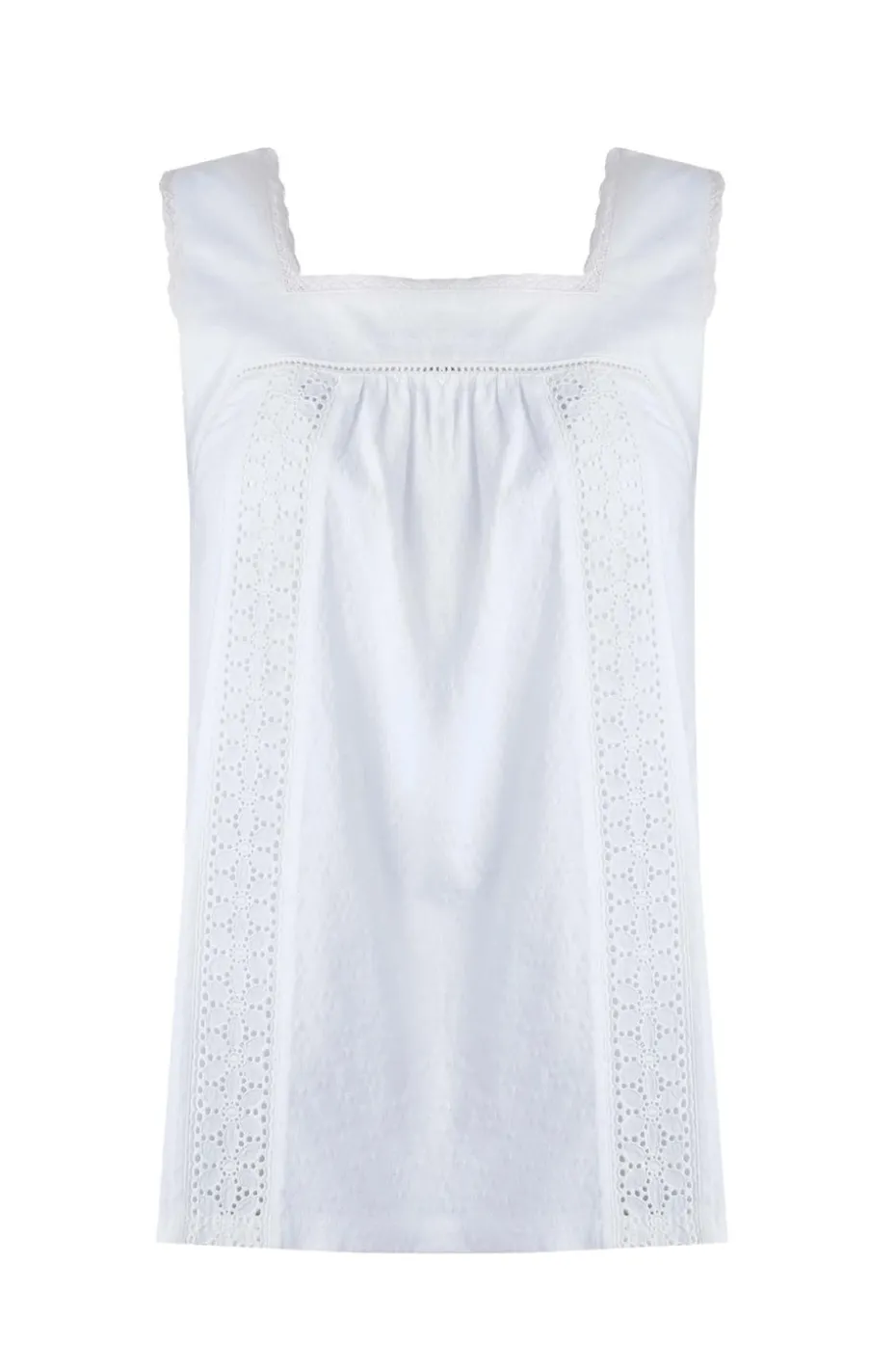 Weird Fish White Chelle Jersey Square Neck Vest
