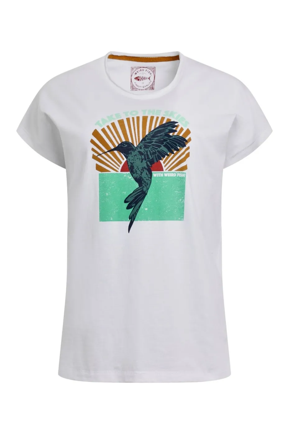 Weird Fish White Fly Free Slub Graphic T-Shirt