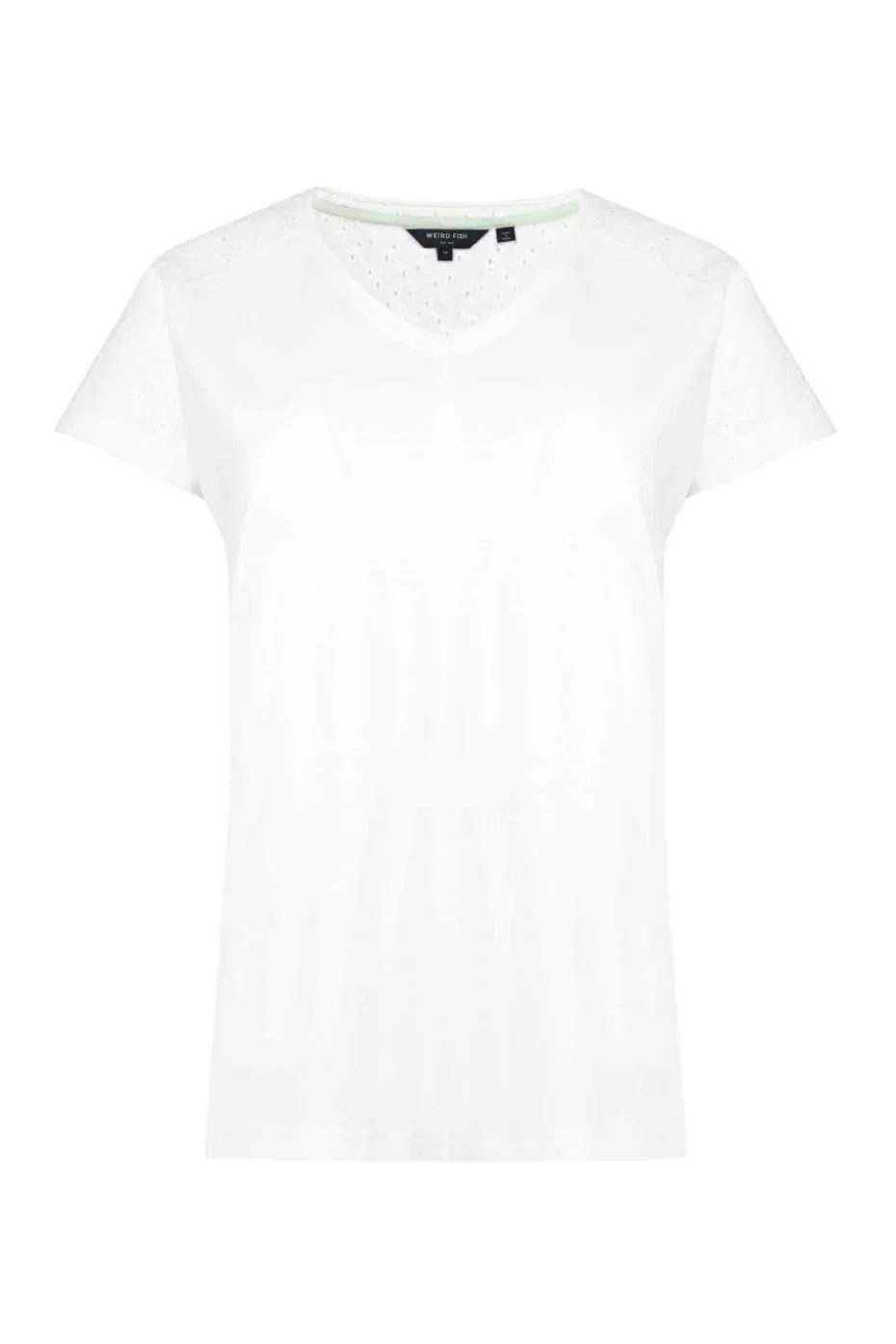 Weird Fish White Pernille Cutaway T-Shirt