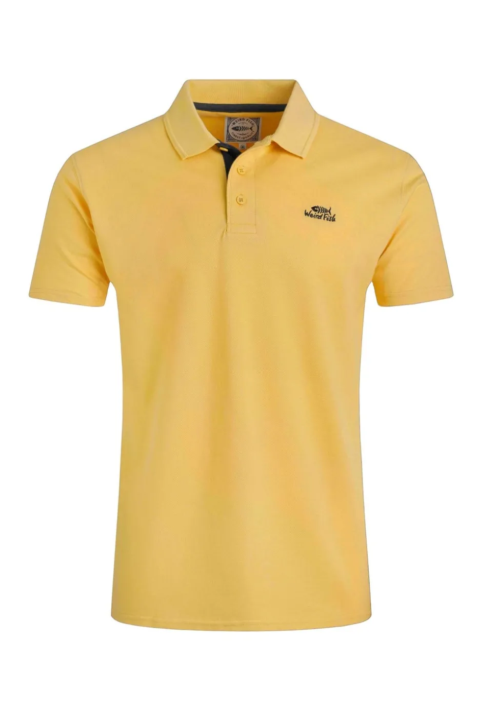 Weird Fish Yellow Miles Pique Polo