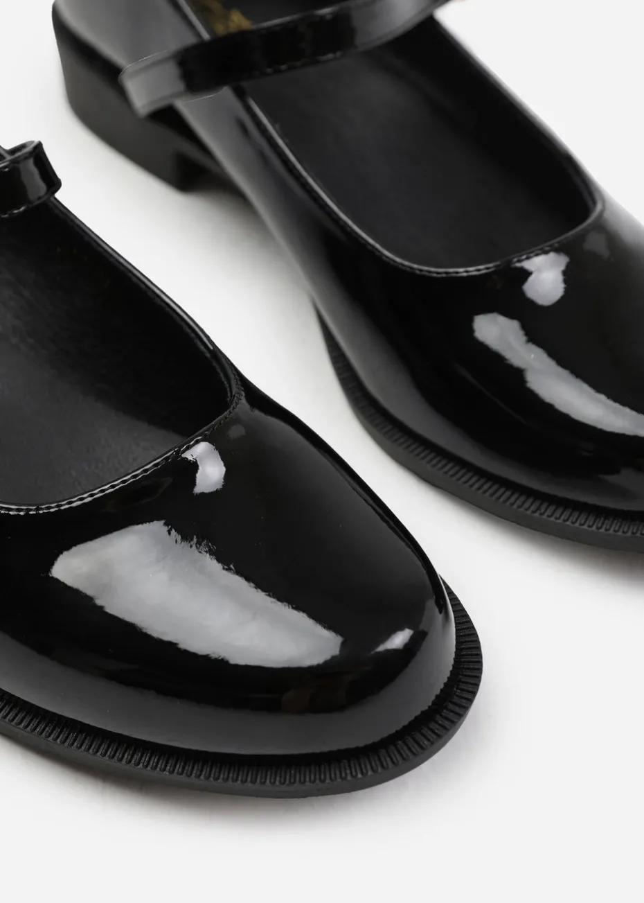 Where's That From Black Kingston Extra Wide Low Heel Loafers