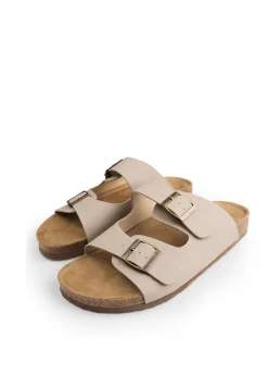 Where's That From Camel Nubuck Willow Flat Sandals