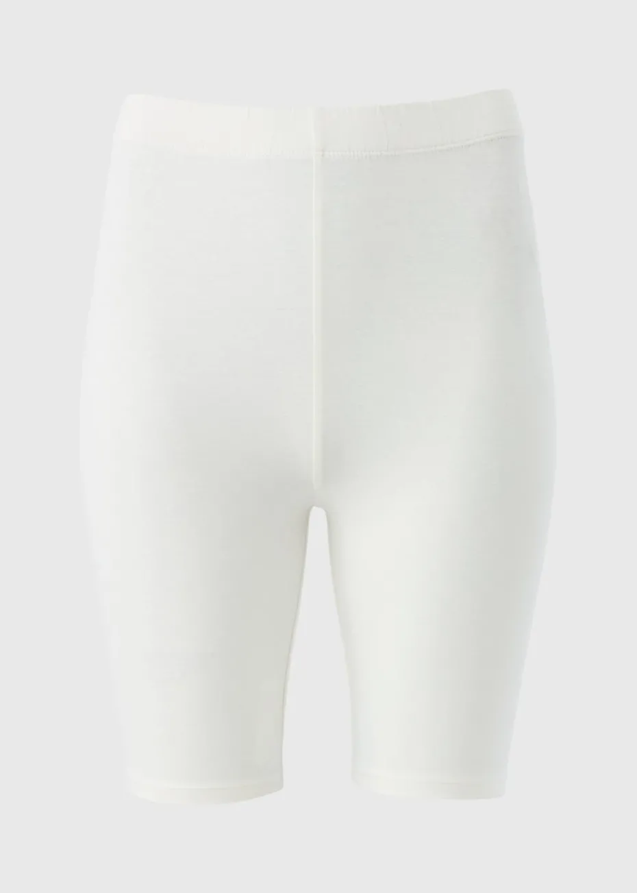 White Cycling Shorts