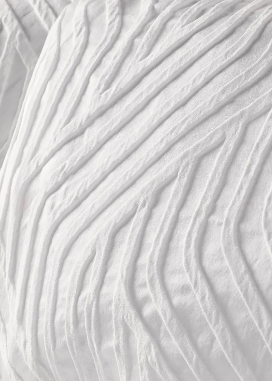 White Geometric Duvet Set