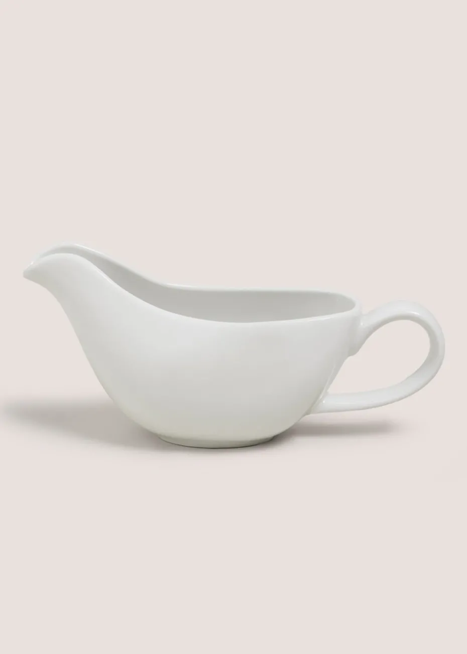 White Gravy Boat Jug