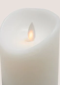 White LED Small Pillar Candle