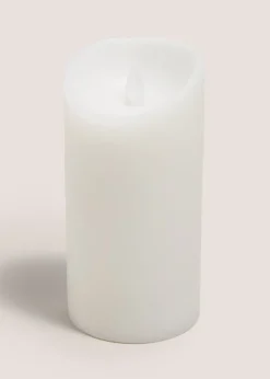 White LED Small Pillar Candle