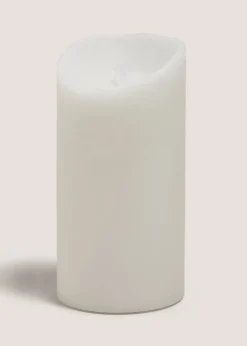 White LED Small Pillar Candle
