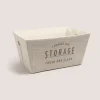 White Linen Laundry Tray