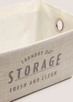 White Linen Laundry Tray