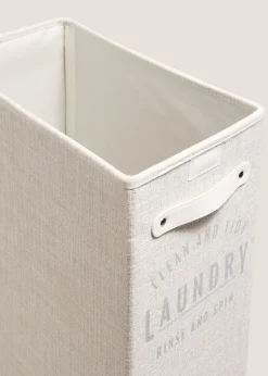 White Linen Laundry Tray