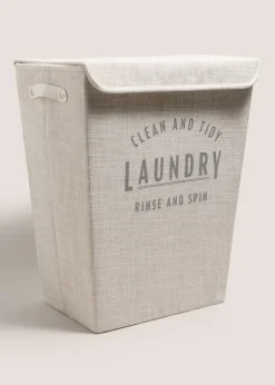 White Linen Laundry Tray