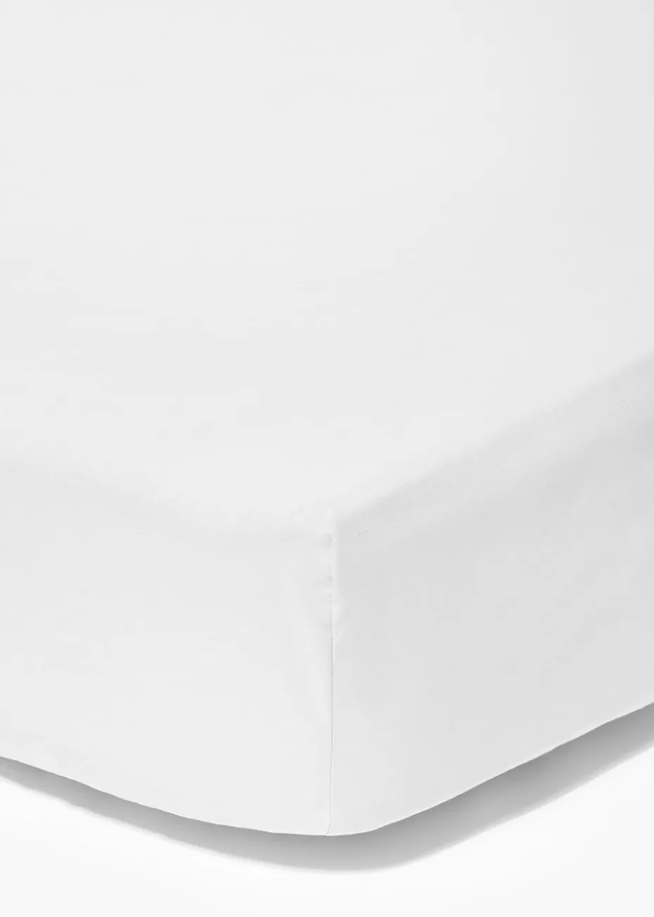 White Polycotton Fitted Bed Sheet