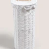 White Scalloped Toilet Roll Holder