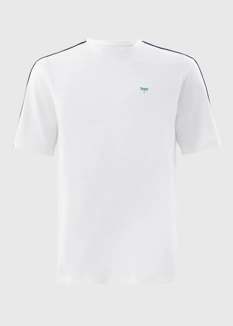 White Tape Shoulder T-Shirt