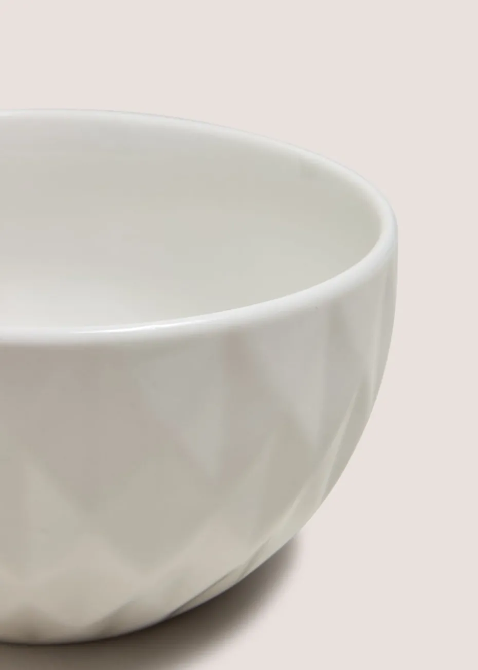 White Textured Mug